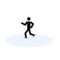 Figure human sketch figure skater. Royalty Free Stock Photo